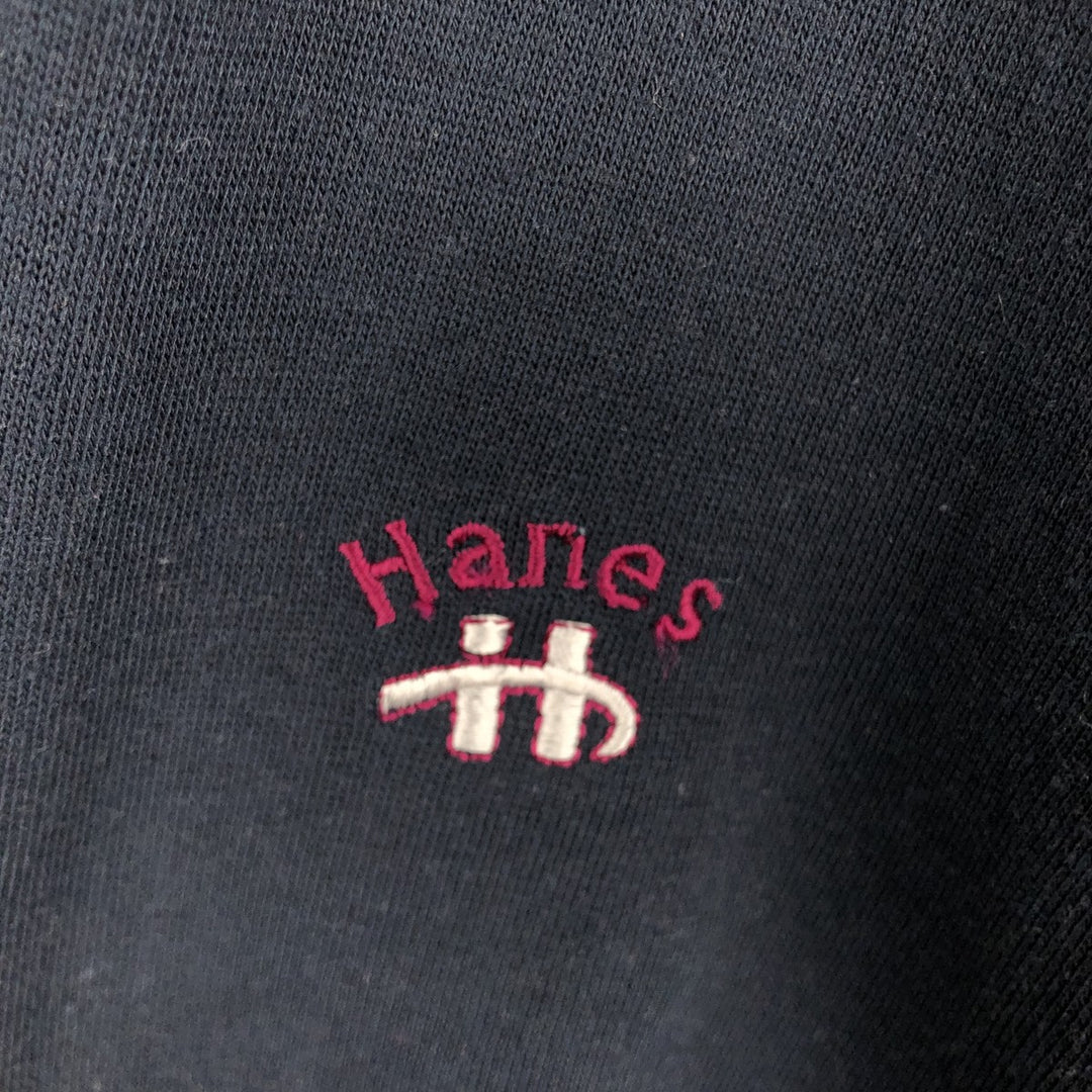 1980'S Hanes Full-Zip Sweatshirt, Men's Size XL (approx.), Vintage unclear navy blue type Vintage Second Hand