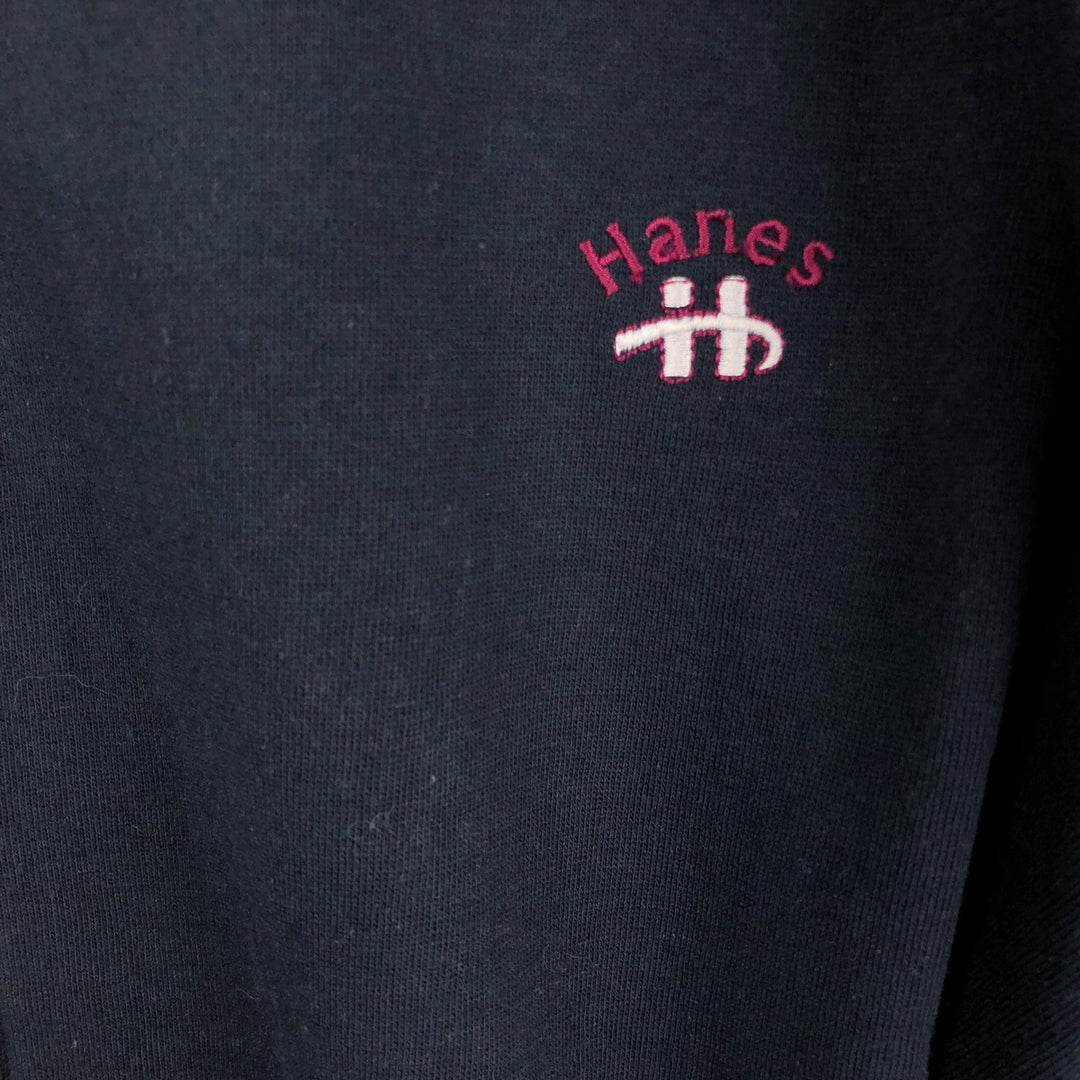 1980'S Hanes Full-Zip Sweatshirt, Men's Size XL (approx.), Vintage unclear navy blue type Vintage Second Hand