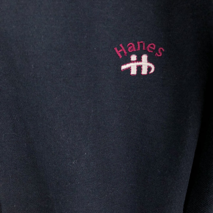 1980'S Hanes Full-Zip Sweatshirt, Men's Size XL (approx.), Vintage unclear navy blue type Vintage Second Hand