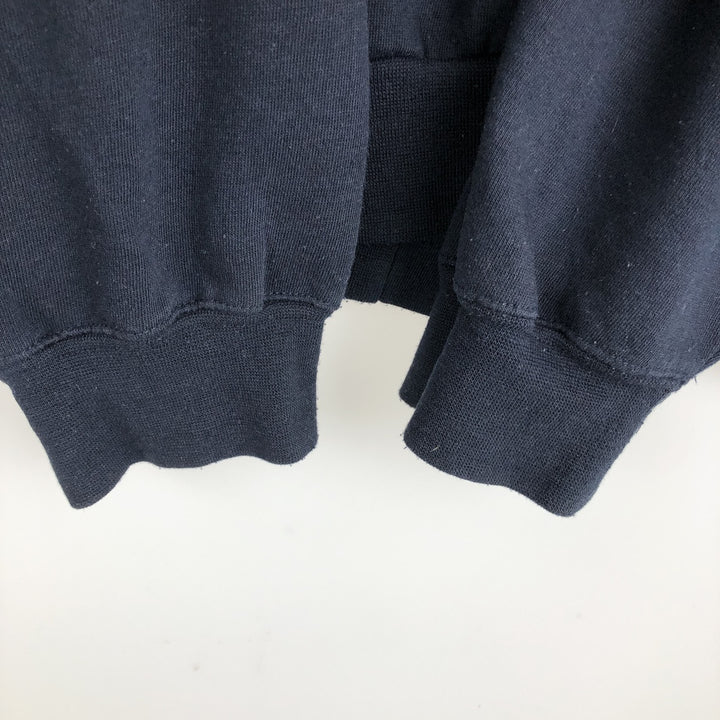 1980'S Hanes Full-Zip Sweatshirt, Men's Size XL (approx.), Vintage unclear navy blue type Vintage Second Hand