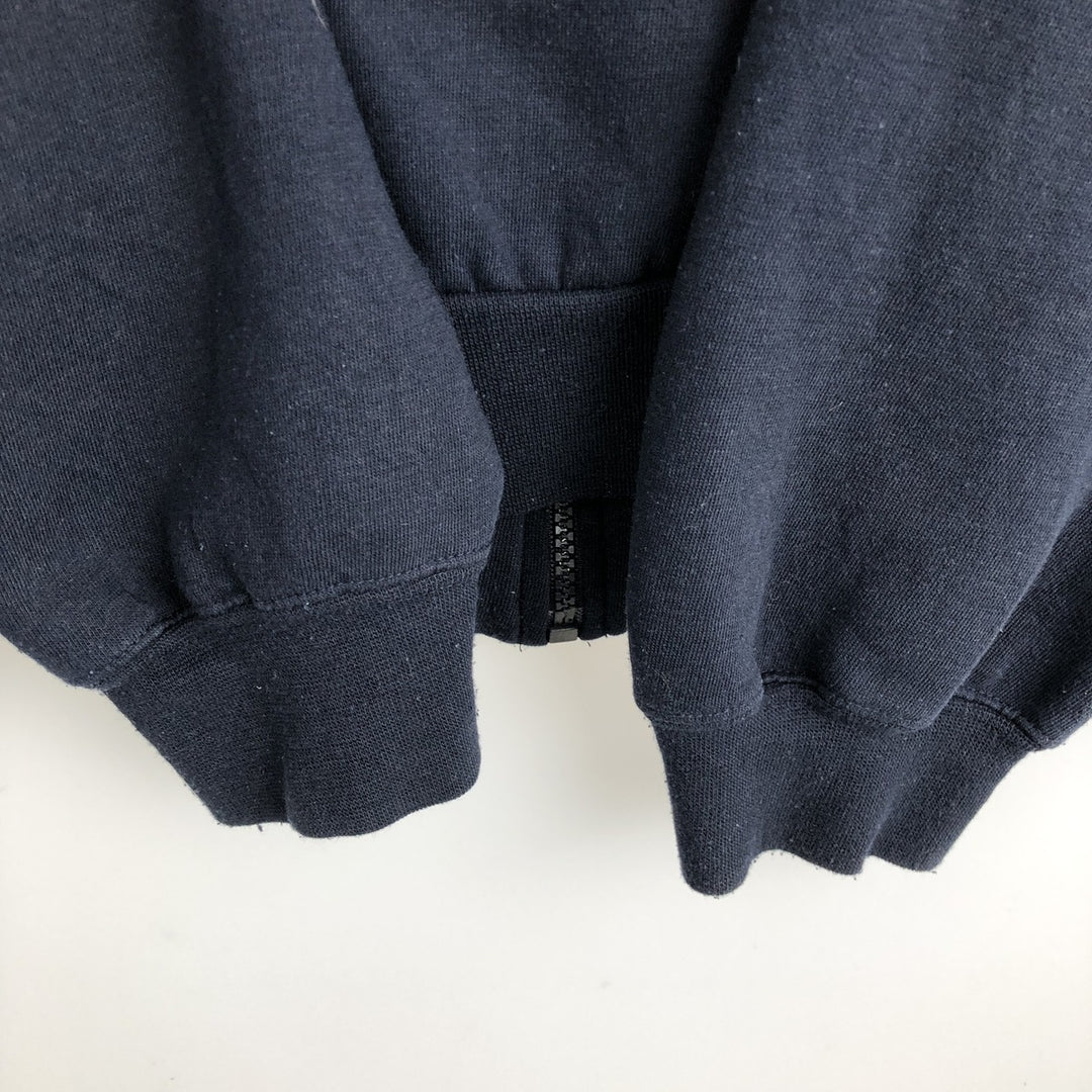 1980'S Hanes Full-Zip Sweatshirt, Men's Size XL (approx.), Vintage unclear navy blue type Vintage Second Hand