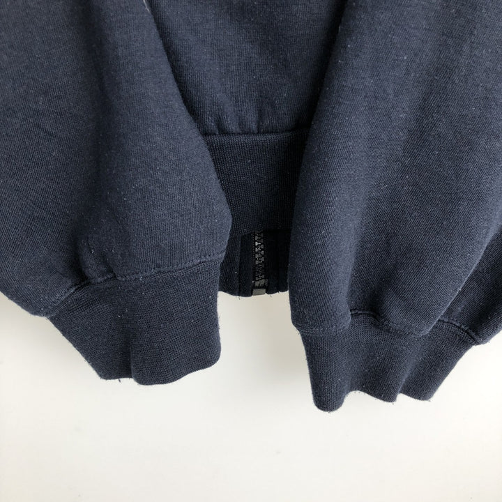 1980'S Hanes Full-Zip Sweatshirt, Men's Size XL (approx.), Vintage unclear navy blue type Vintage Second Hand