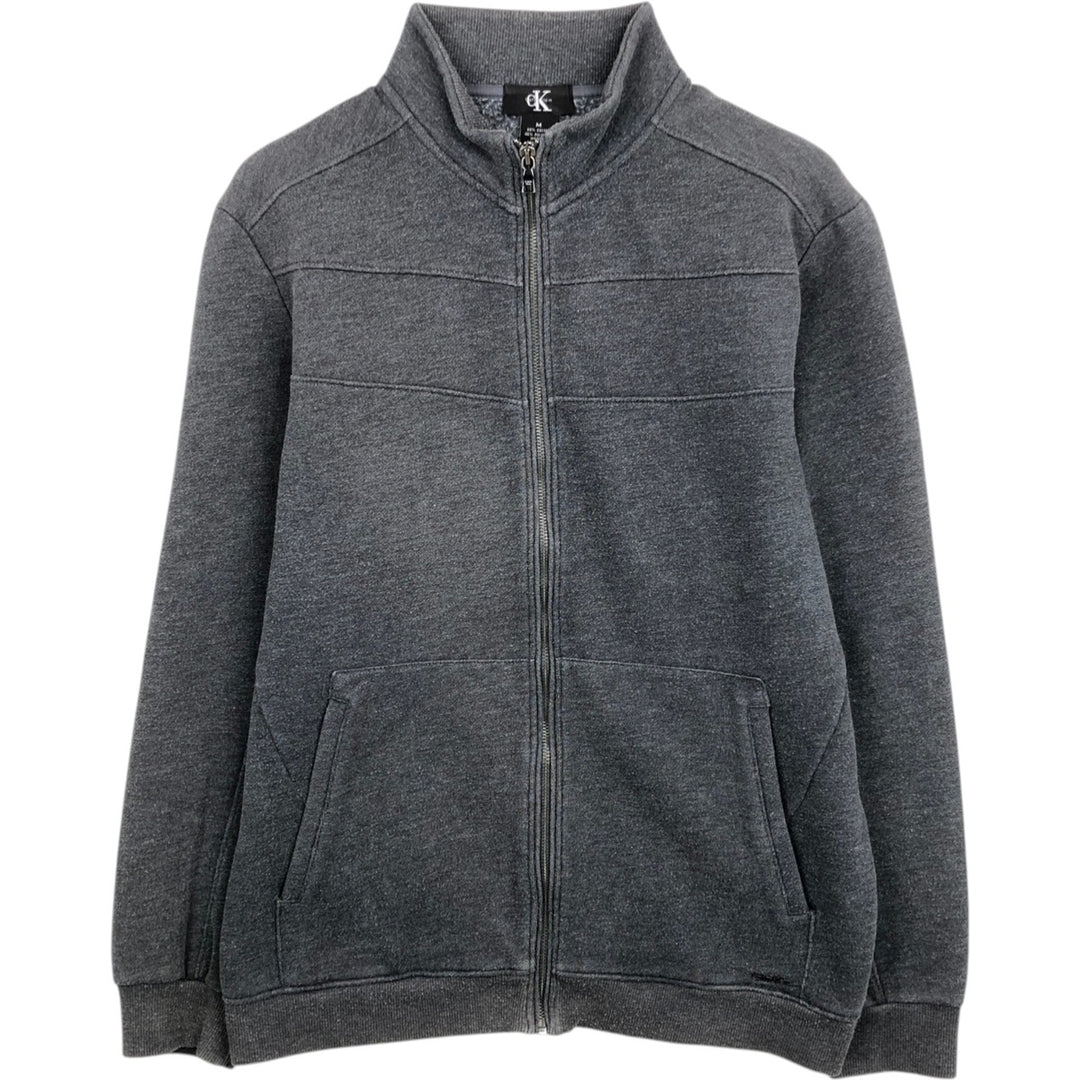 Vintage 90s-00'S Calvin Klein full-zip sweatshirt, size M, men's cotton gray type Vintage Second Hand