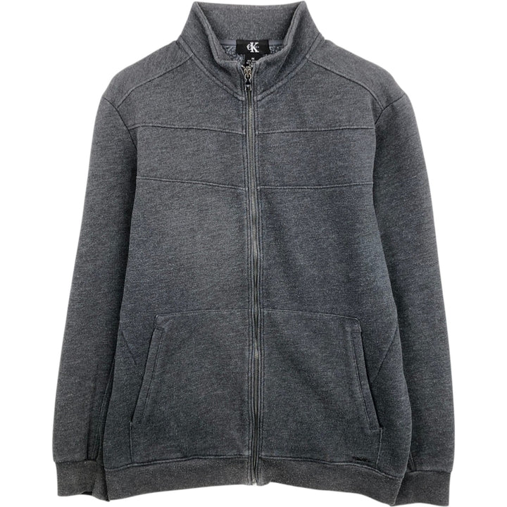 Vintage 90s-00'S Calvin Klein full-zip sweatshirt, size M, men's cotton gray type Vintage Second Hand
