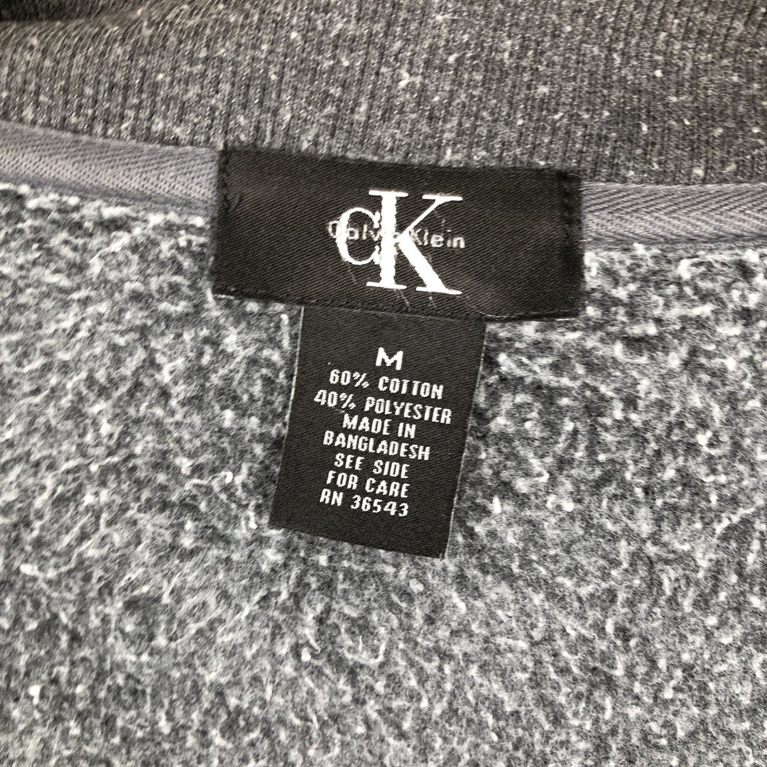 Vintage 90s-00'S Calvin Klein full-zip sweatshirt, size M, men's cotton gray type Vintage Second Hand