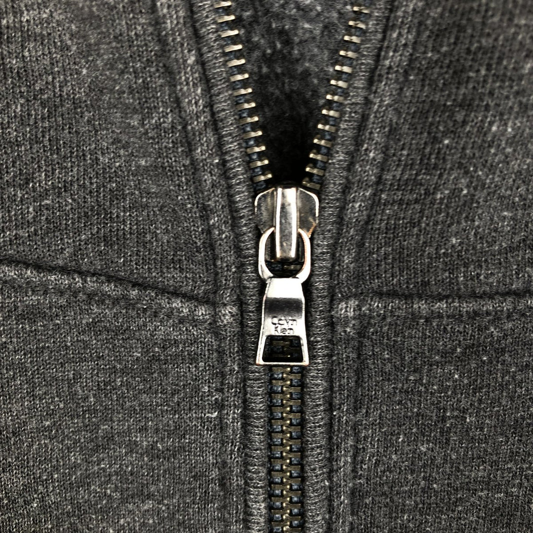 Vintage 90s-00'S Calvin Klein full-zip sweatshirt, size M, men's cotton gray type Vintage Second Hand