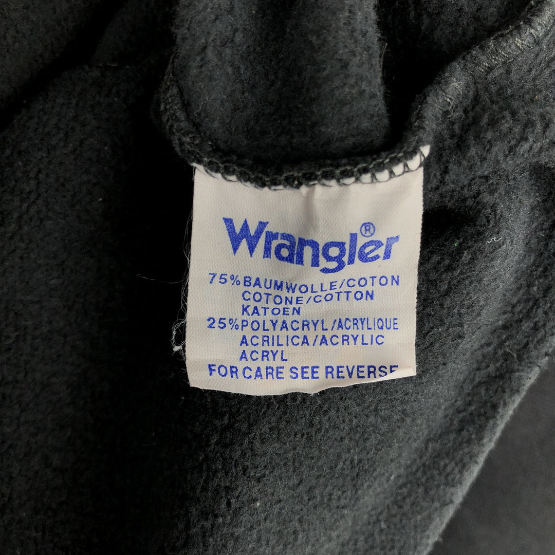 Wrangler AUTHENTIC WESTERN High-Neck Full-Zip Sweatshirt (Men's XL equivalent) cotton black type Vintage Second Hand