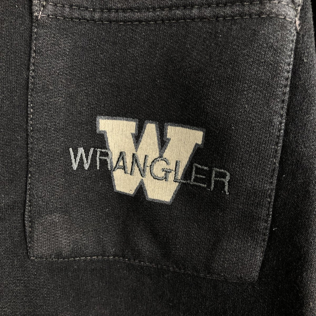 Wrangler AUTHENTIC WESTERN High-Neck Full-Zip Sweatshirt (Men's XL equivalent) cotton black type Vintage Second Hand