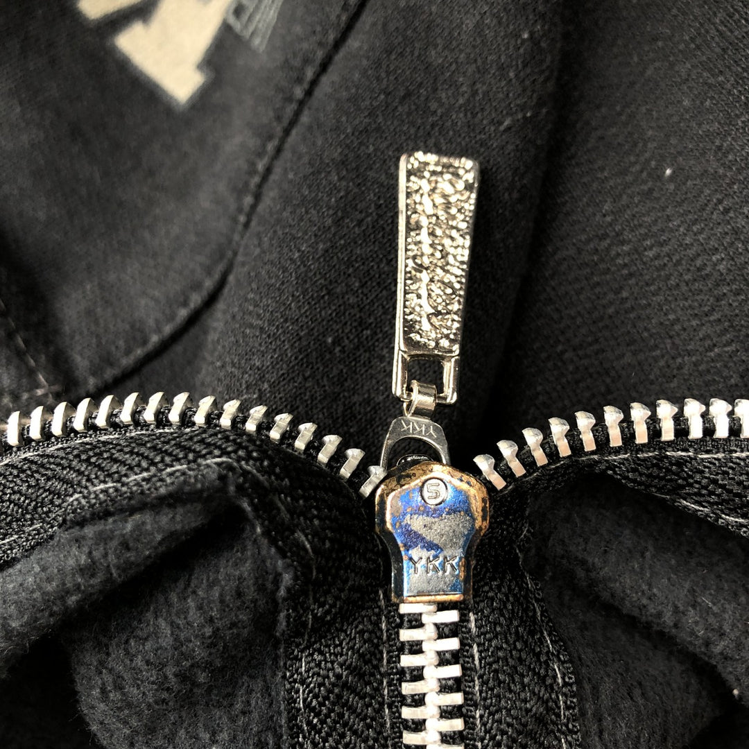 Wrangler AUTHENTIC WESTERN High-Neck Full-Zip Sweatshirt (Men's XL equivalent) cotton black type Vintage Second Hand