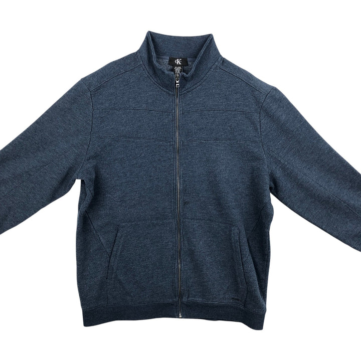 90s-00'S Vintage Calvin Klein Full-Zip Sweatshirt, Men's Size XL cotton gray type Vintage Second Hand
