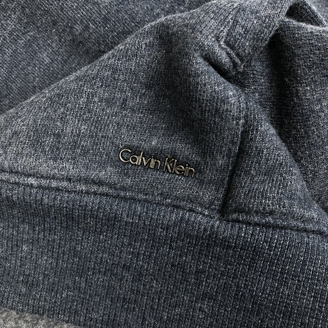 90s-00'S Vintage Calvin Klein Full-Zip Sweatshirt, Men's Size XL cotton gray type Vintage Second Hand