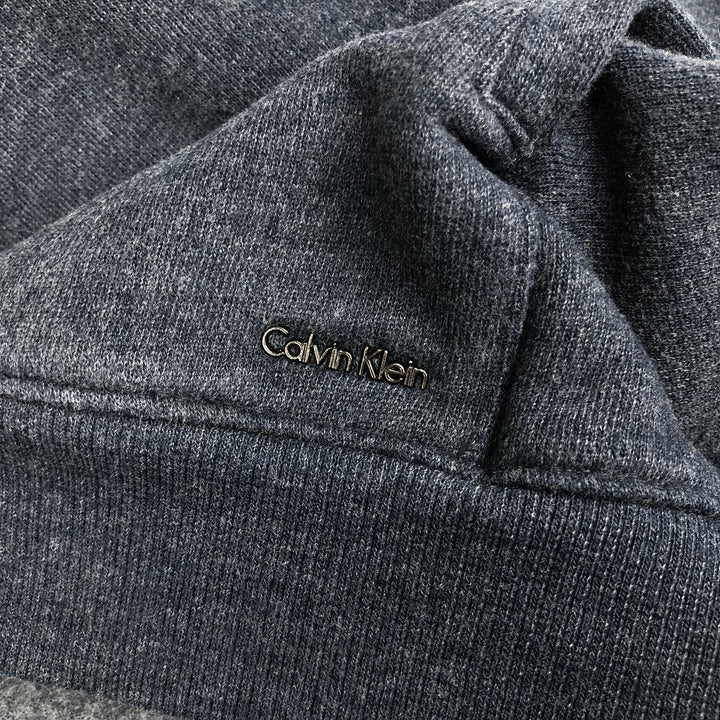 90s-00'S Vintage Calvin Klein Full-Zip Sweatshirt, Men's Size XL cotton gray type Vintage Second Hand