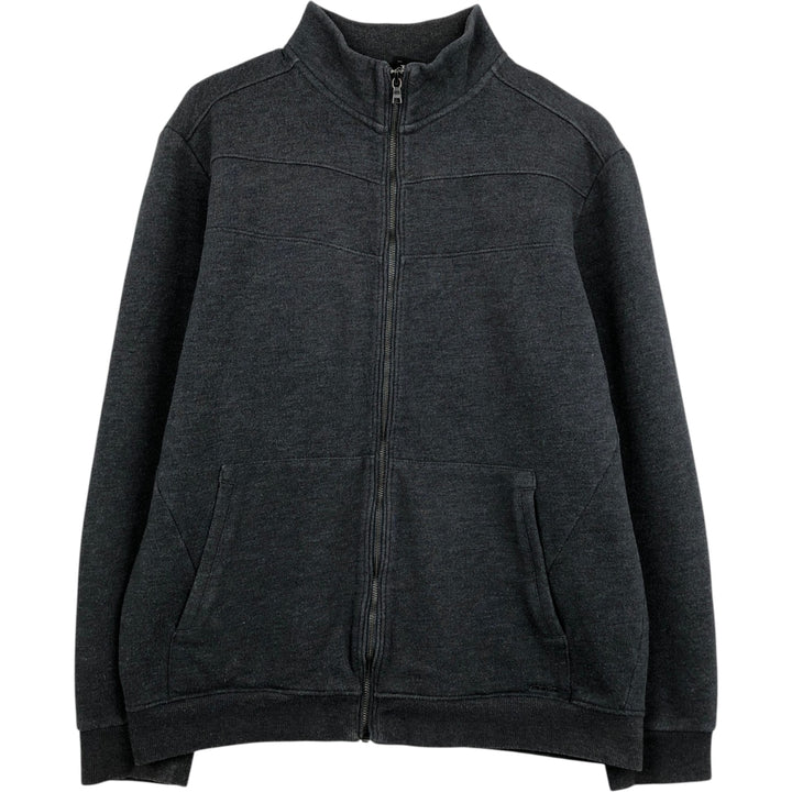 Vintage 90s-00'S Calvin Klein full-zip sweatshirt, size L, men's cotton Charcoal Vintage Second Hand