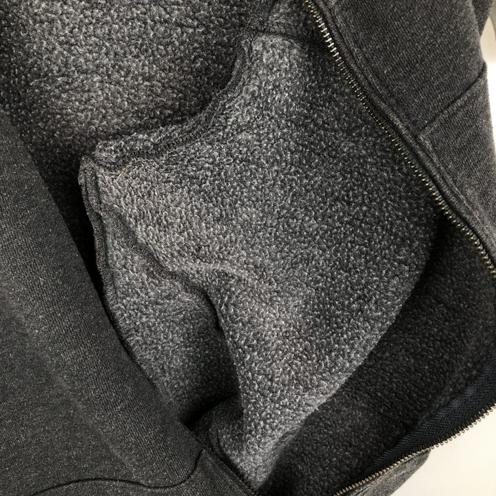 Vintage 90s-00'S Calvin Klein full-zip sweatshirt, size L, men's cotton Charcoal Vintage Second Hand