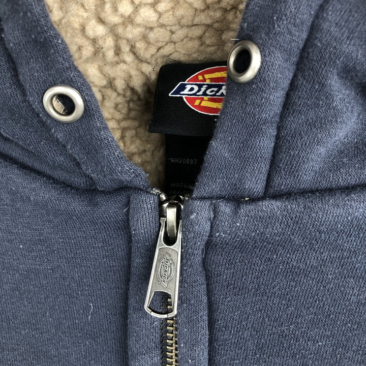 Dickies Sweat Full Zip Hoodie Men's XL cotton navy blue type Vintage Second Hand
