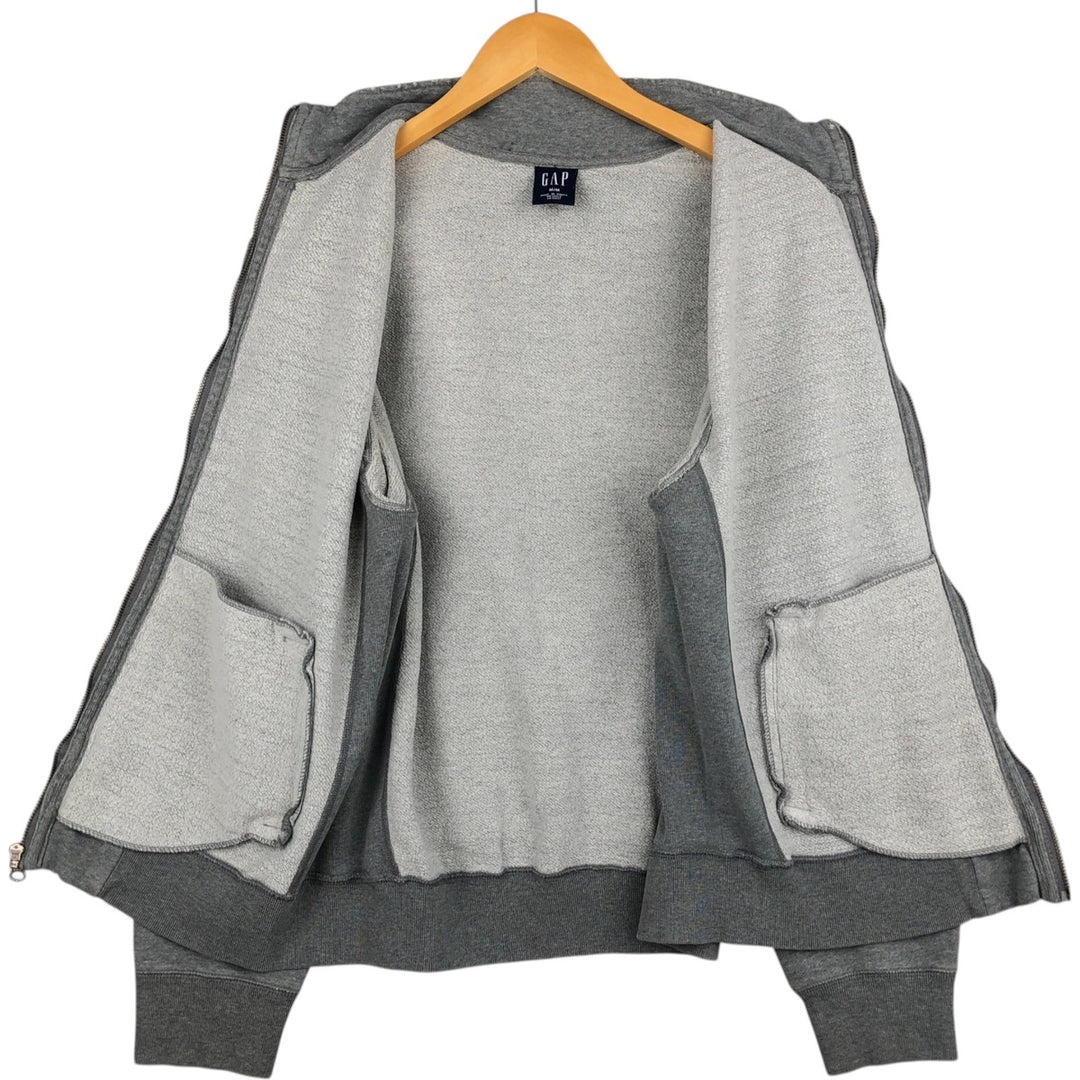 GAP Sweat Full Zip Hoodie, Men's Size M cotton gray type Vintage Second Hand