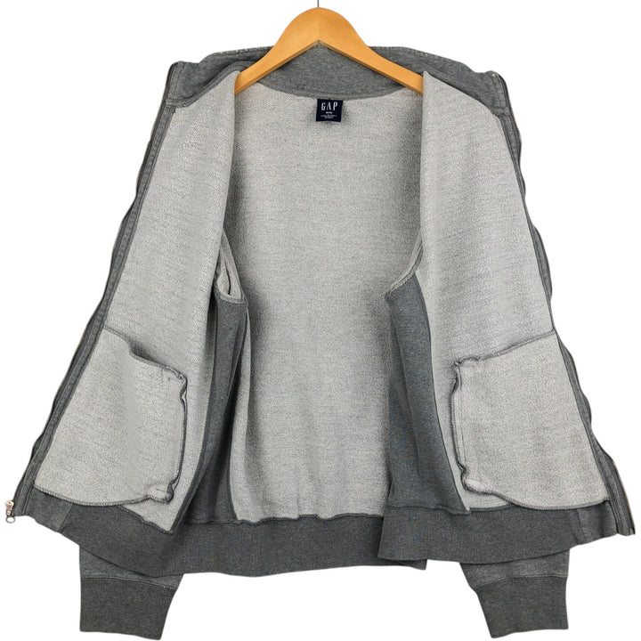 GAP Sweat Full Zip Hoodie, Men's Size M cotton gray type Vintage Second Hand