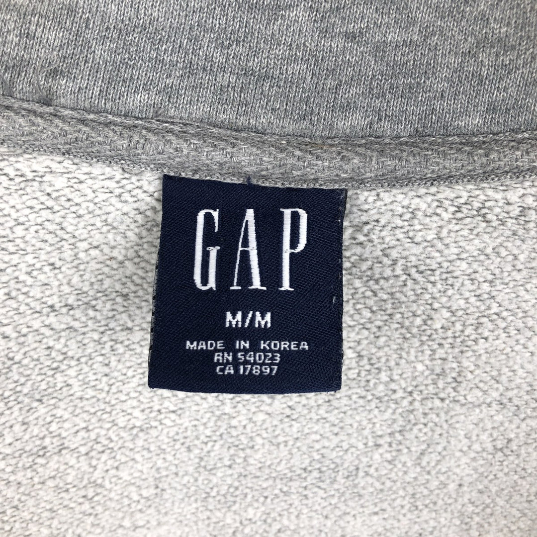 GAP Sweat Full Zip Hoodie, Men's Size M cotton gray type Vintage Second Hand