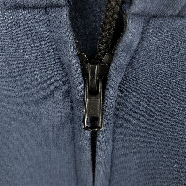 90'S Union Line Full-Zip Sweatshirt Hoodie, Made in USA, Men's Size M (Equivalent), Vintage cotton navy blue type Vintage Second Hand