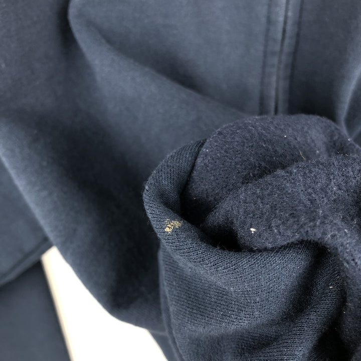 90'S Union Line Full-Zip Sweatshirt Hoodie, Made in USA, Men's Size M (Equivalent), Vintage cotton navy blue type Vintage Second Hand