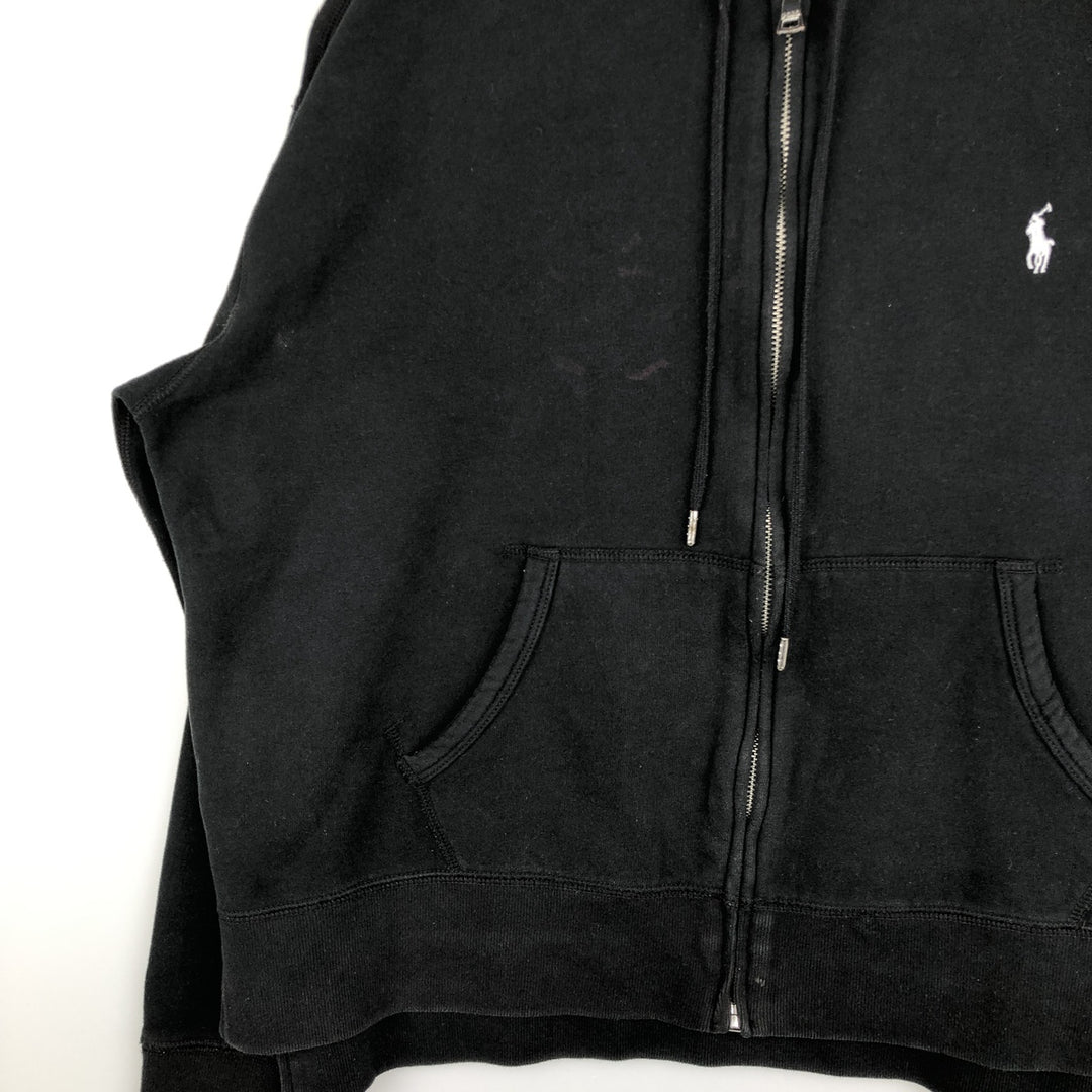 Ralph Lauren POLO RALPH LAUREN Sweat Full Zip Hoodie Men's XL cotton black type Vintage Second Hand