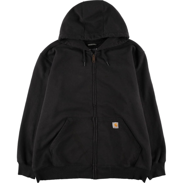 Carhartt Loose Fit Full-Zip Hoodie, Men's XXL cotton black type Vintage Second Hand