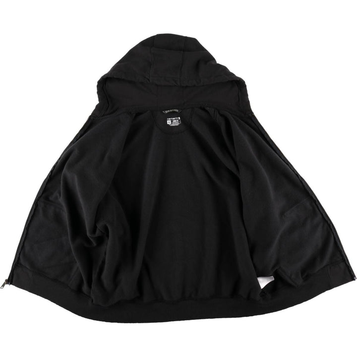 Carhartt Loose Fit Full-Zip Hoodie, Men's XXL cotton black type Vintage Second Hand