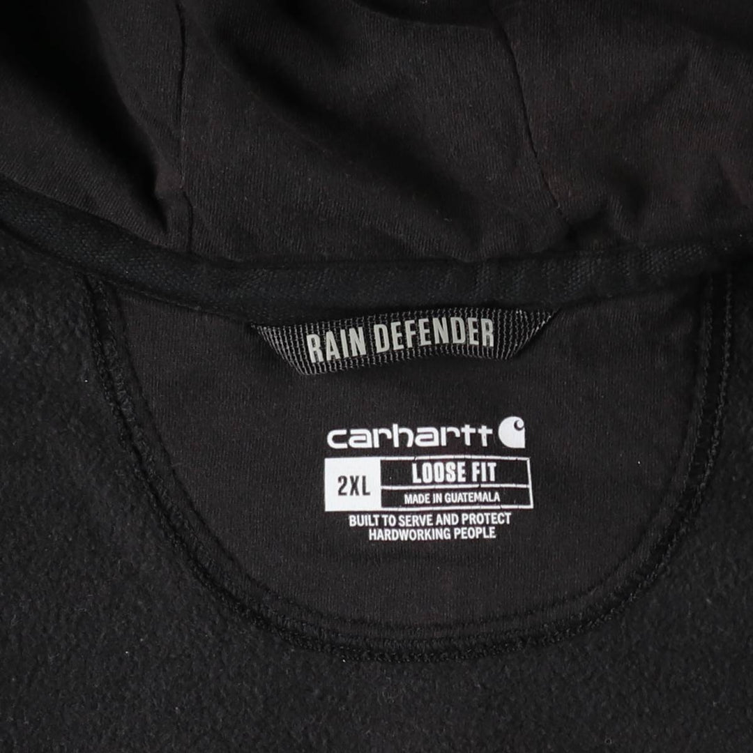 Carhartt Loose Fit Full-Zip Hoodie, Men's XXL cotton black type Vintage Second Hand