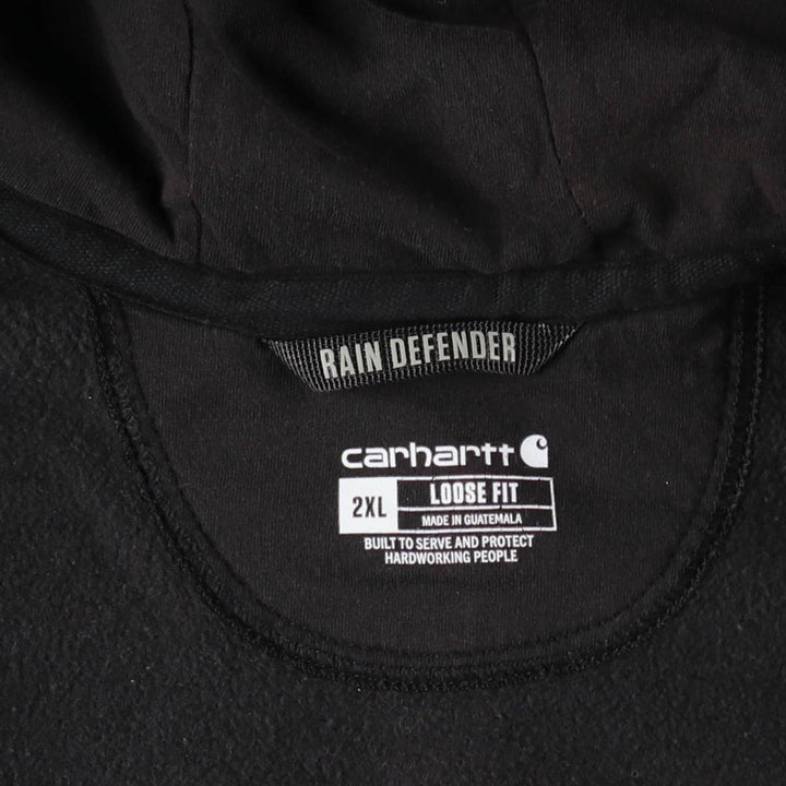 Carhartt Loose Fit Full-Zip Hoodie, Men's XXL cotton black type Vintage Second Hand