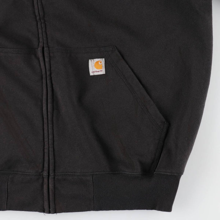 Carhartt Loose Fit Full-Zip Hoodie, Men's XXL cotton black type Vintage Second Hand