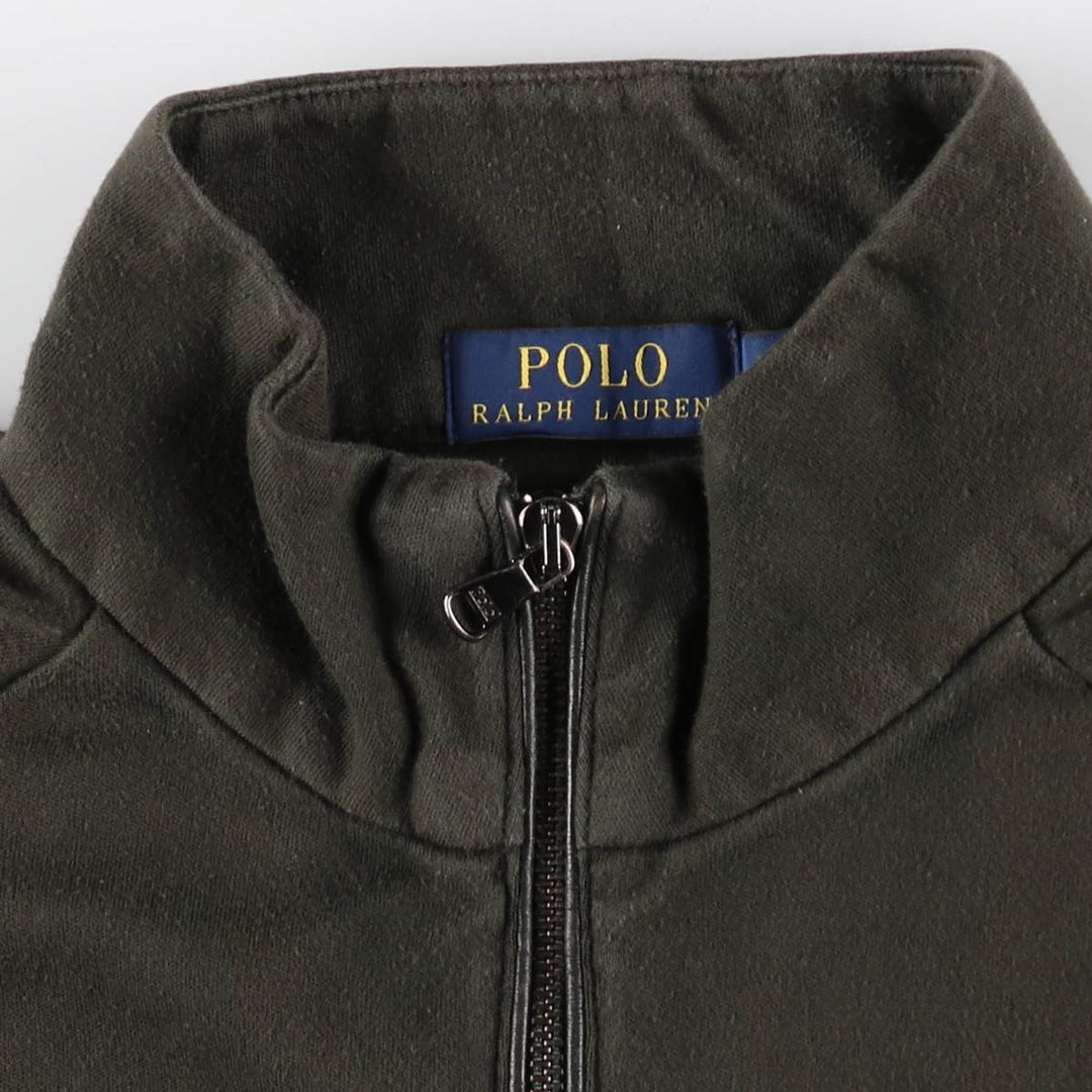Ralph Lauren POLO RALPH LAUREN full-zip sweatshirt, men's size XL cotton Khaki type Vintage Second Hand