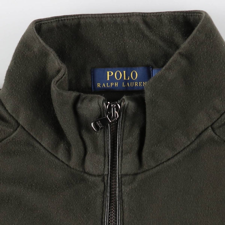 Ralph Lauren POLO RALPH LAUREN full-zip sweatshirt, men's size XL cotton Khaki type Vintage Second Hand