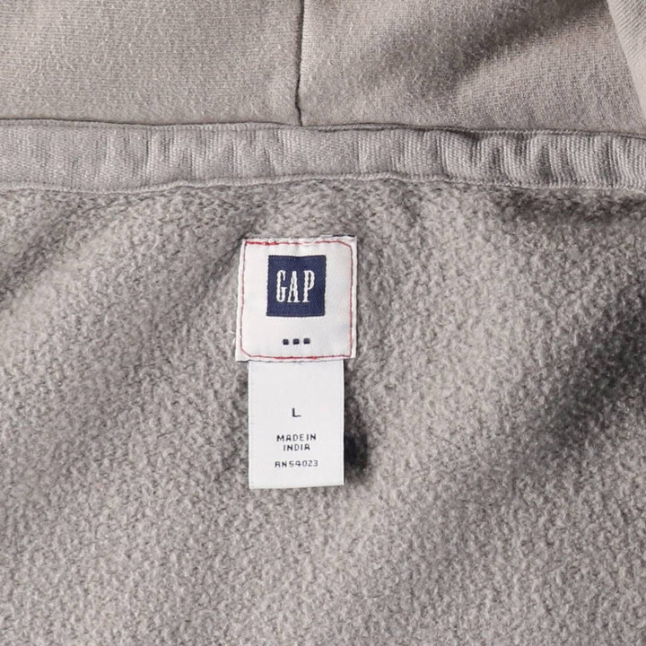 GAP Sweat Full Zip Hoodie, Men's Size L cotton gray type Vintage Second Hand