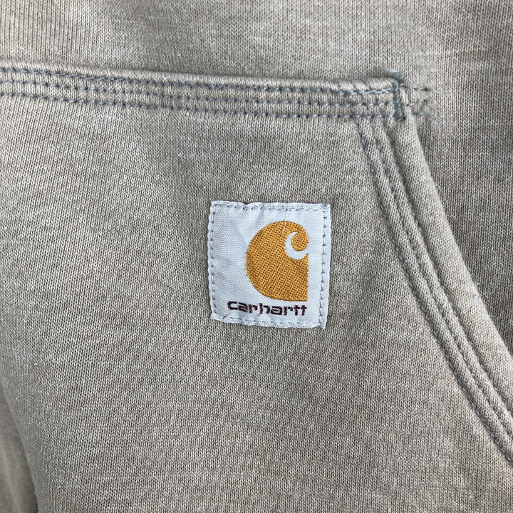 Carhartt Sweat Full Zip Hoodie Men's XL cotton Khaki type brown Vintage Second Hand