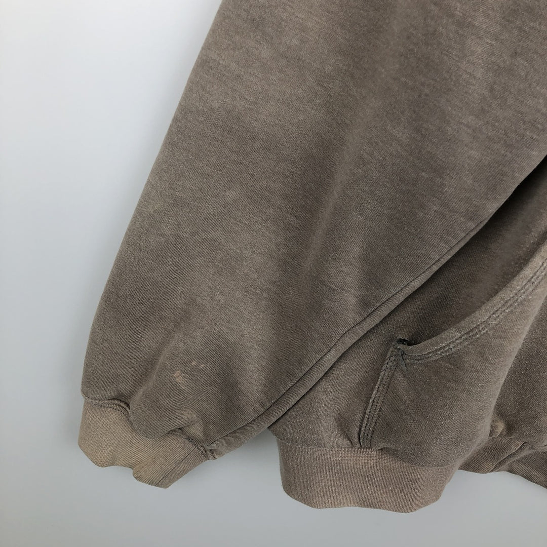 Carhartt Sweat Full Zip Hoodie Men's XL cotton Khaki type brown Vintage Second Hand