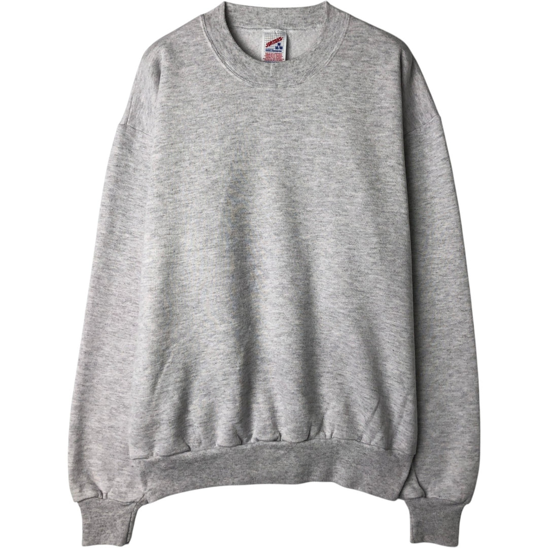 90'S Jerzees Plain Blank Sweatshirt Trainer Men's M Size Vintage cotton gray type Vintage Second Hand