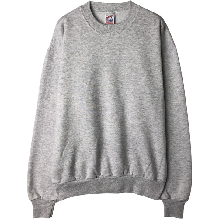90'S Jerzees Plain Blank Sweatshirt Trainer Men's M Size Vintage cotton gray type Vintage Second Hand