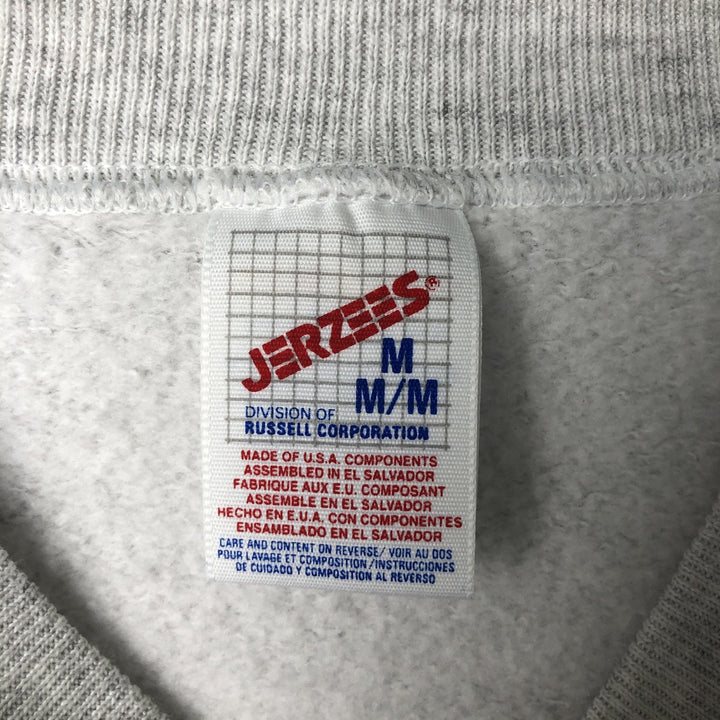 90'S Jerzees Plain Blank Sweatshirt Trainer Men's M Size Vintage cotton gray type Vintage Second Hand