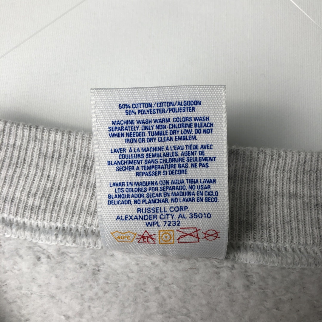 90'S Jerzees Plain Blank Sweatshirt Trainer Men's M Size Vintage cotton gray type Vintage Second Hand
