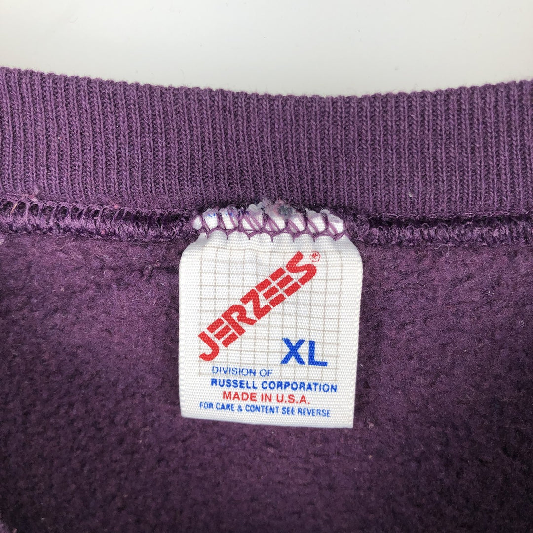 80s-90'S Jerzees Plain Blank Sweatshirt Trainer Made in USA Men's XL Vintage cotton purple type Vintage Second Hand