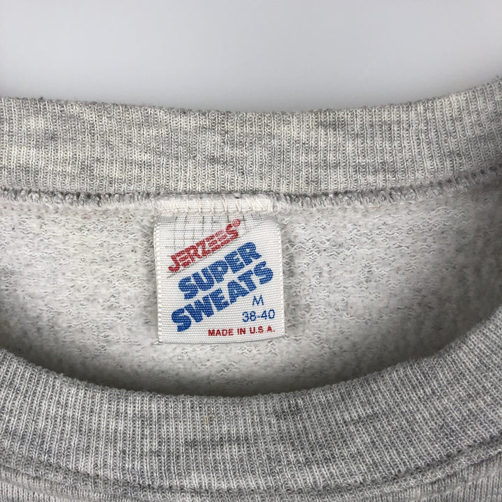 80s-90'S Jerzees Plain Blank Sweatshirt Trainer Made in USA Men's M Vintage cotton gray type Vintage Second Hand