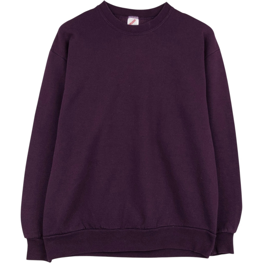 80s-90'S Jerzees Plain Blank Sweatshirt Trainer Made in USA Men's Size L Vintage cotton purple type Vintage Second Hand