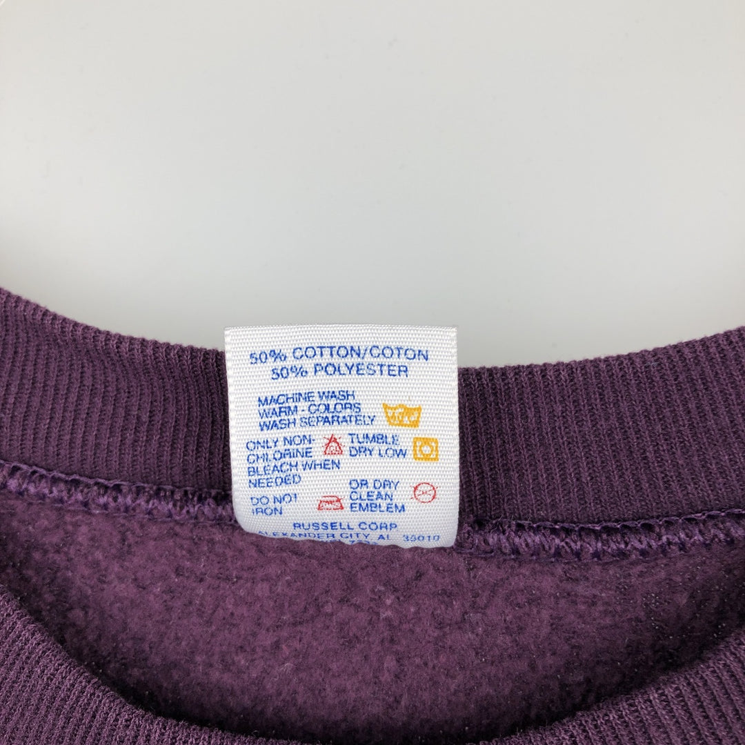 80s-90'S Jerzees Plain Blank Sweatshirt Trainer Made in USA Men's Size L Vintage cotton purple type Vintage Second Hand