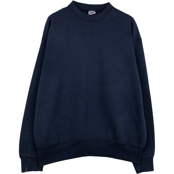90'S BVD plain blank sweatshirt, sweatshirt, made in USA, men's XL size, vintage cotton navy blue type Vintage Second Hand