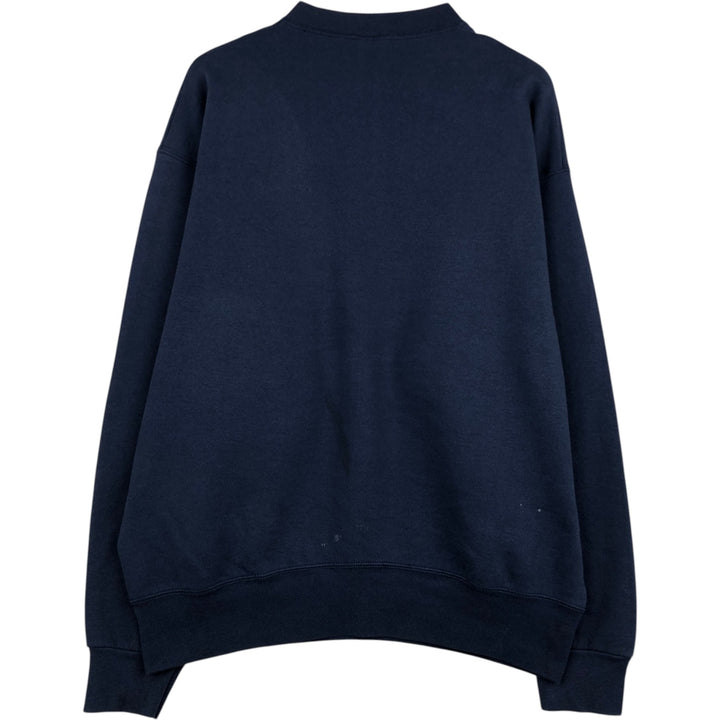 90'S BVD plain blank sweatshirt, sweatshirt, made in USA, men's XL size, vintage cotton navy blue type Vintage Second Hand