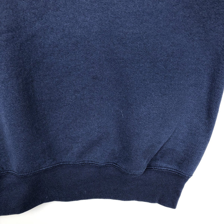 90'S BVD plain blank sweatshirt, sweatshirt, made in USA, men's XL size, vintage cotton navy blue type Vintage Second Hand