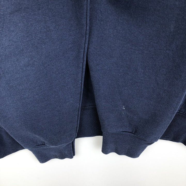 90'S BVD plain blank sweatshirt, sweatshirt, made in USA, men's XL size, vintage cotton navy blue type Vintage Second Hand