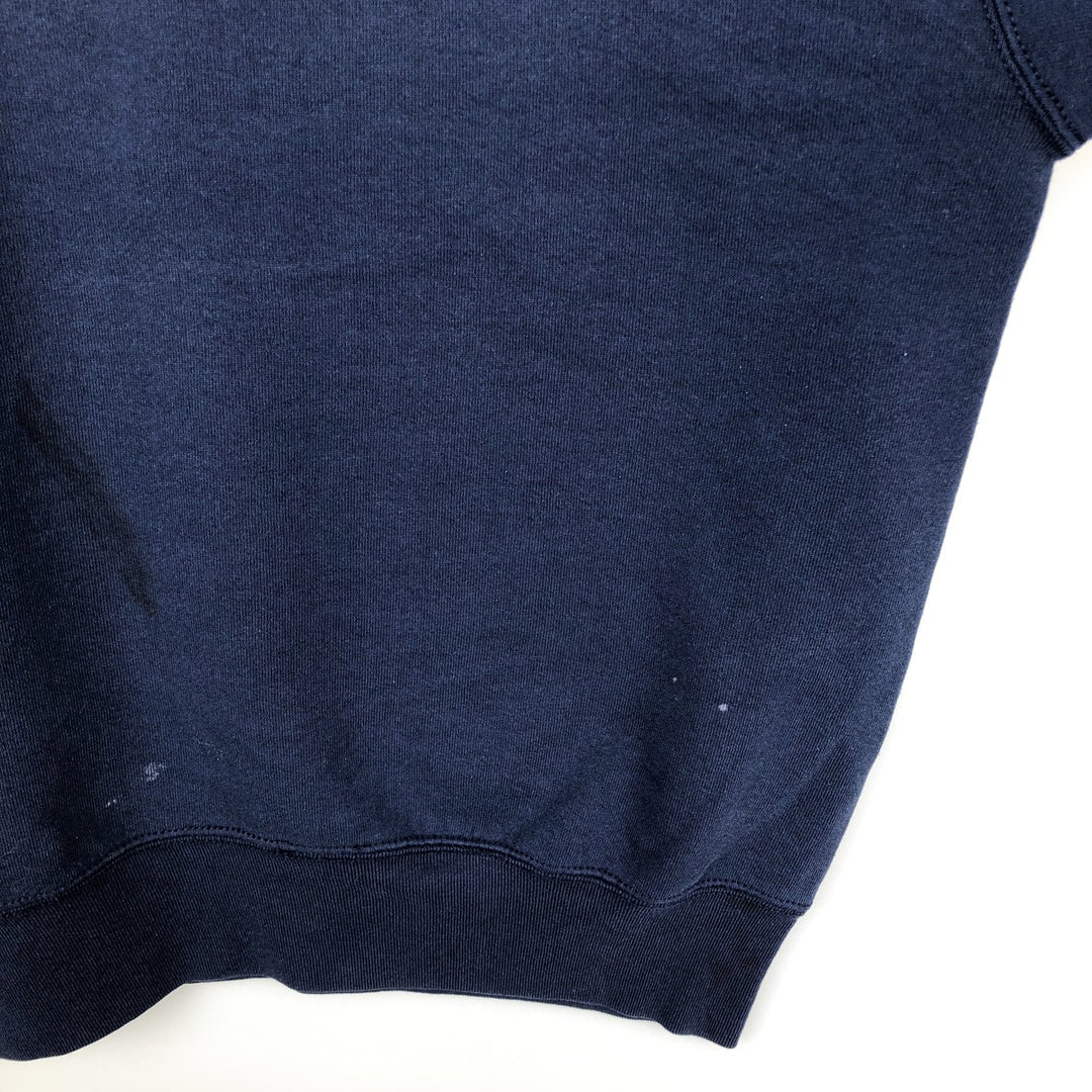 90'S BVD plain blank sweatshirt, sweatshirt, made in USA, men's XL size, vintage cotton navy blue type Vintage Second Hand