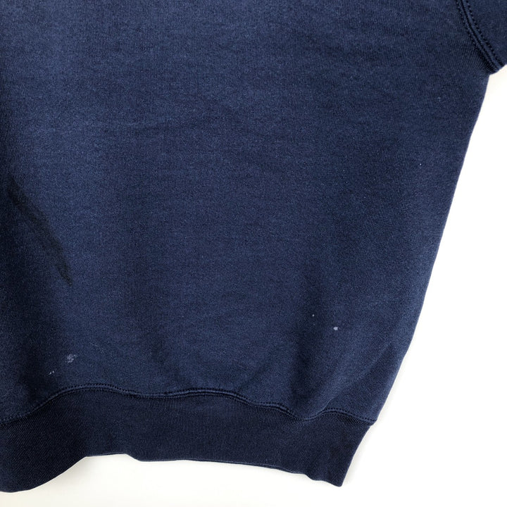 90'S BVD plain blank sweatshirt, sweatshirt, made in USA, men's XL size, vintage cotton navy blue type Vintage Second Hand