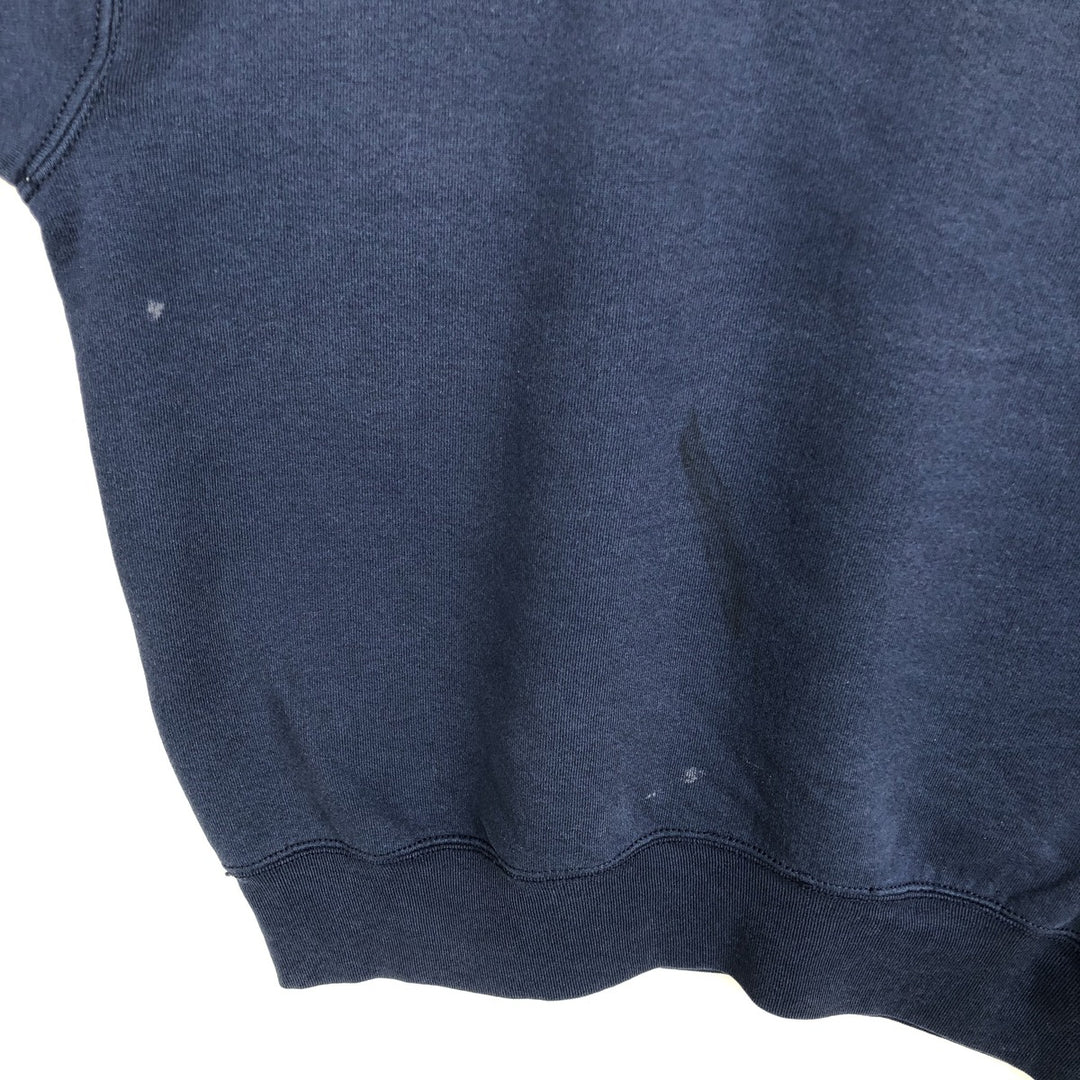 90'S BVD plain blank sweatshirt, sweatshirt, made in USA, men's XL size, vintage cotton navy blue type Vintage Second Hand